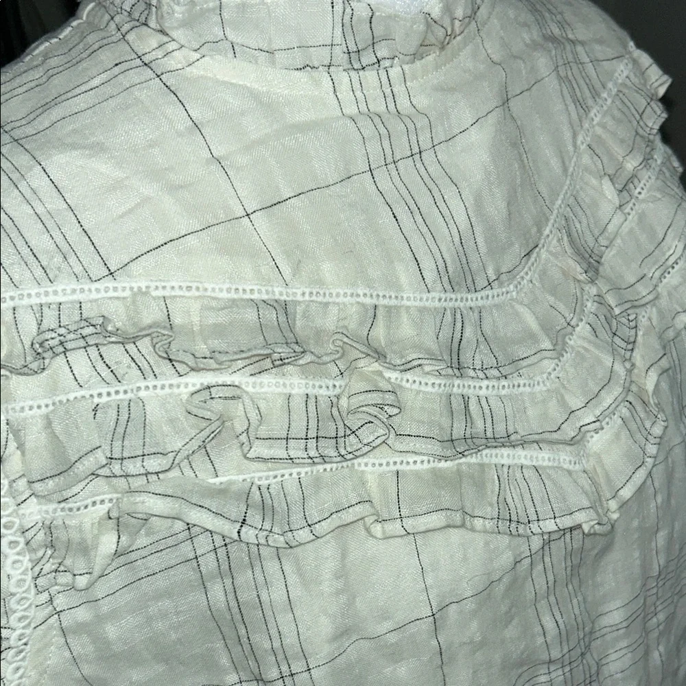 Salt Women's White Ruffled Top - Picture 3 of 11